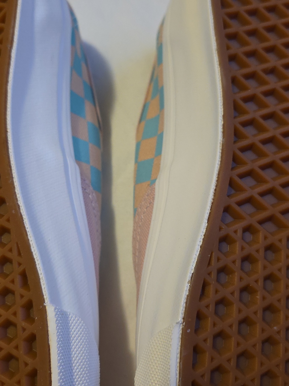 Vans Sepia Rose Pink And Teal Blue Womens Size 8 - Picture 6 of 9